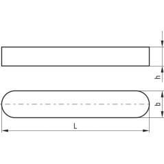 Passfeder 8x7x45mm - 68858745