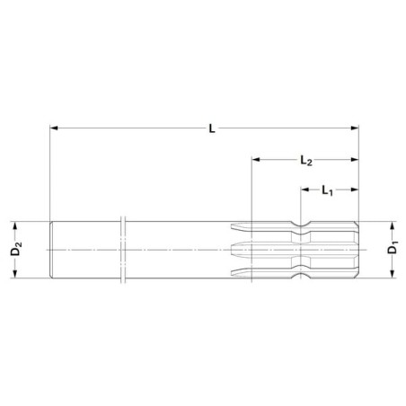 Wellenst. 600L 1.3/8 1-seitig - 6735601KR
