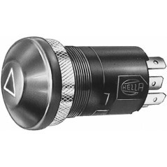 Hazard light switch, push switch, 12V, halogen, with bulb - 6HF003916011