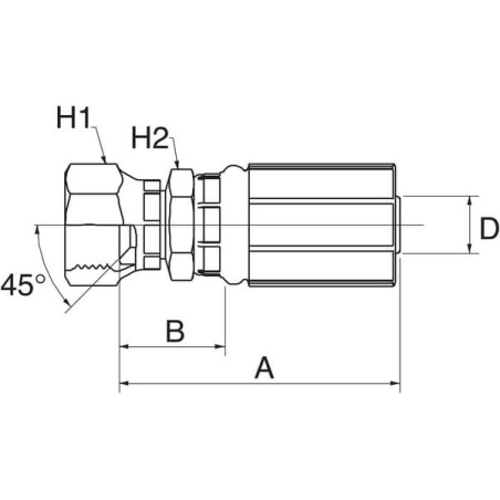Insert DN10-3/4 SAE 45 - 6G8FSX