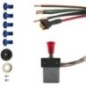 Hazard light switch, pull switch, 12V, halogen, with bulb - 6HD002535101