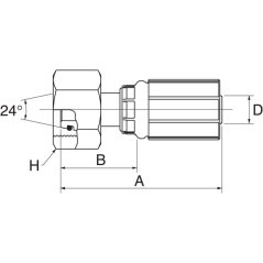 6G12FDHORX Gates, DIN (24°) 