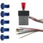 Hazard light switch, pull switch, 12V, halogen, with bulb - 6HD002535031