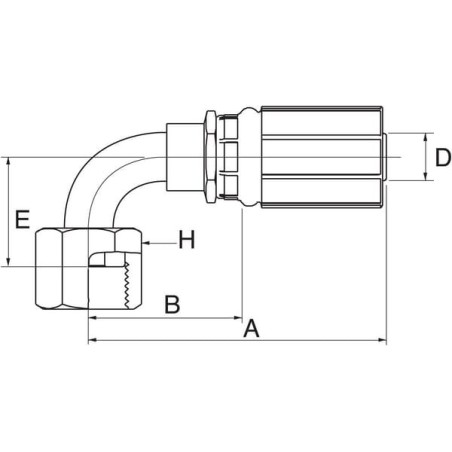 Insert 90 stopni DN10-11/16ORFS - 6G6FFORX90S