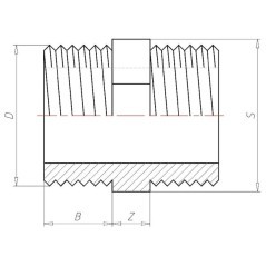Nipple 2xM 1 inch - 7001065