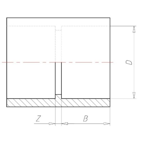 Muffe 40x40mm - 7040110
