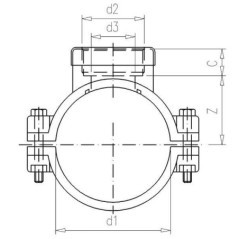 Opaska do nawiercania rurociągów PP 40mm x 1/2 cali GW - 7040012