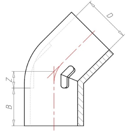 PVC Winkel 45 stopni 32x32mm - 7032645