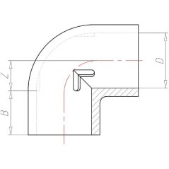 PVC elbow 90 stopni 20x20mm - 7020595