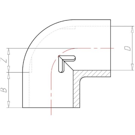 PVC elbow 90 stopni 20x20mm - 7020595