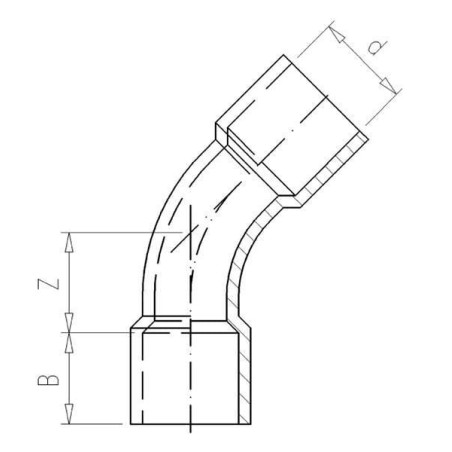 PVC Bogen 45 stopni 50mm - 7050545