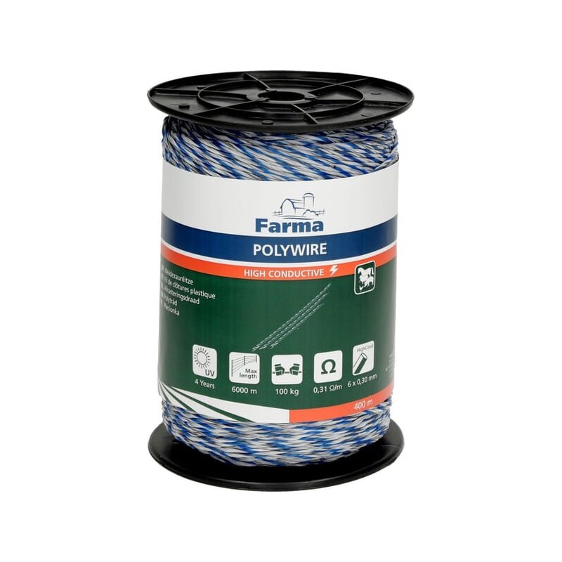 Polywire 400m High Conductive 6x0.30mm - 704017FA Polywire 400m High Conductive 6x0.30mm - 704017FA