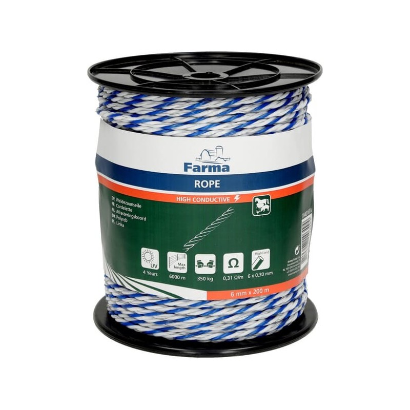 Weidezaunseil 6mm 200m - 704016FA Weidezaunseil 6mm 200m - 704016FA