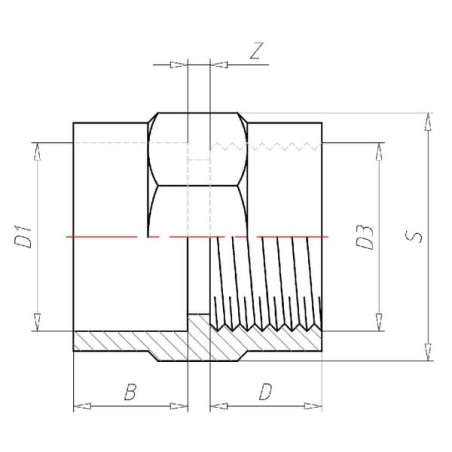 Adaptermuffe 20mm x IG 3/8 Zoll - 7203861