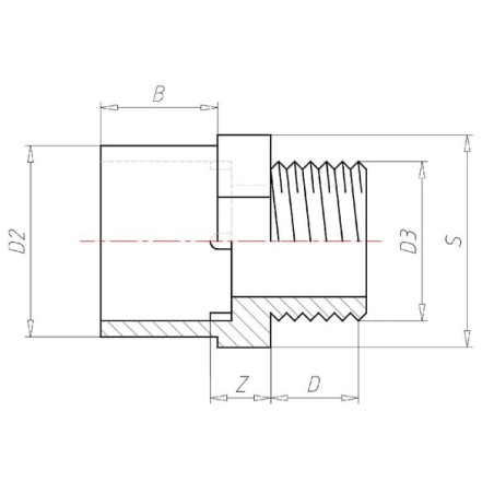 Adaptermuffe 16mm x AG 1/2 Zoll - 7161260