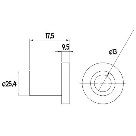 Tulejka L 17.5x25.4 - 7191095N