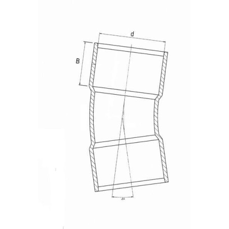 PVC Bogen 15 stopni 140mm - 7140615