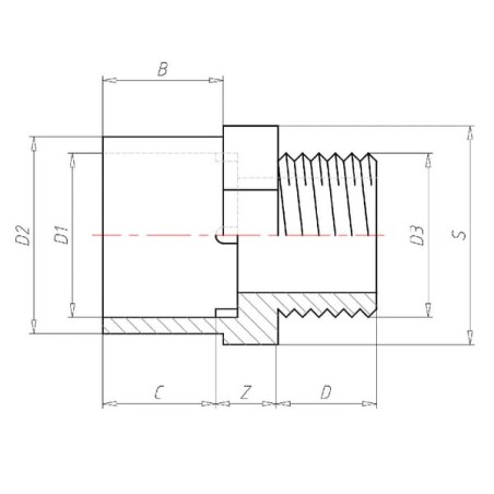 Gniazdo adaptera 25/32 x OT 1/2 cali - 725321260