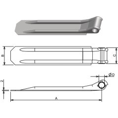 730050KR Kramp, Hinge 