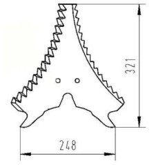 Silage wagon knife - 73236500