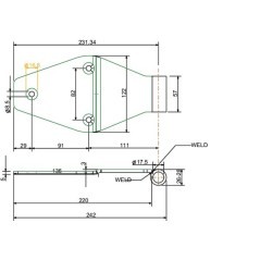 730068KR Kramp, Hinge 