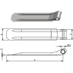 Hinge zinc-plated - 730053KR