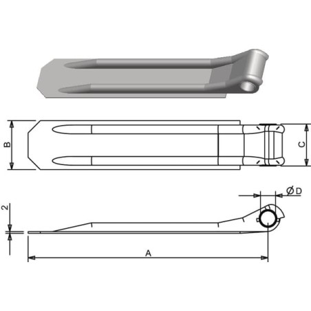Scharnier verzinkt - 730052KR