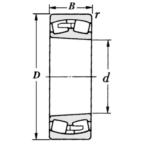 Łożysko baryłkowe samonastawne 40x80x23 mm SKF - 750022208K