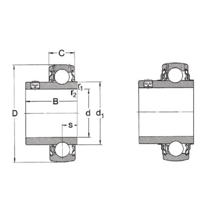 Lagereinsatz SKF - 7500YAT204