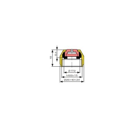 Düsenkappe D15 Innengewinde M22x1,5 - 7560546