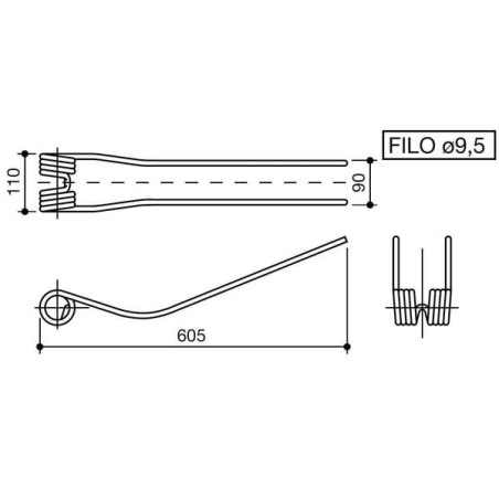Rotary tine Galfré - 7892N