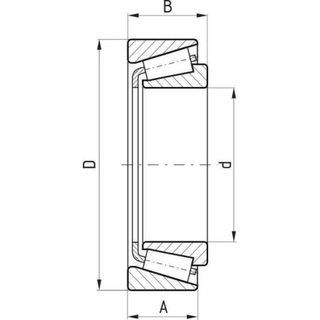 Łożysko stożkowe 35x80x22.7 mm FŁT - 778030307
