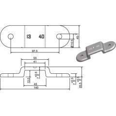 Socket holder zinc-plated - 778101KR