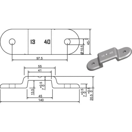 Socket holder zinc-plated - 778101KR
