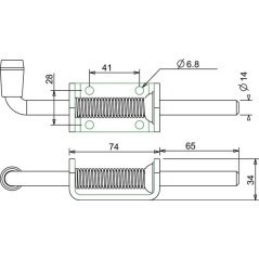 Bolt spring-loaded - 770025KR