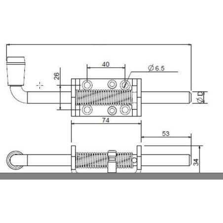Bolt spring-loaded - 770020KR