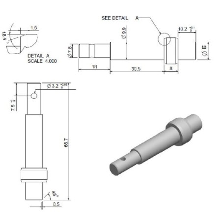 Federriegel verzinkt - 770080KR