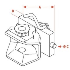 Manual trailer hitch - 8003673