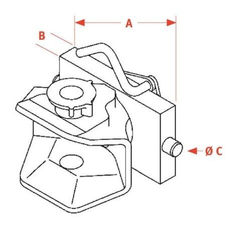 Manual trailer hitch - 8003673