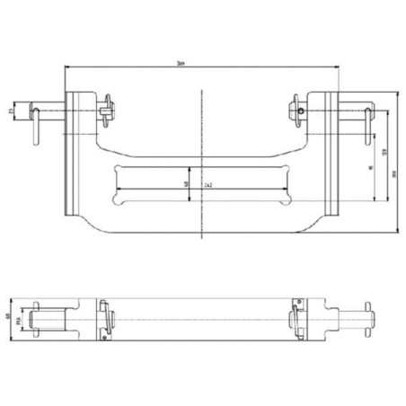 Counterweight pendant support 389mm - 8005035