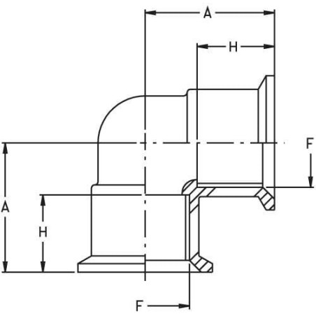 Elbow 90 stopni 1/2 inch F/F - 8019151