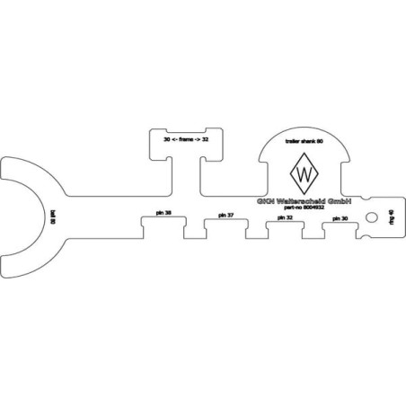 Universal template Ball coupling 80mm/KU2000/Z04 - 8004932