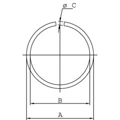 Pierścień osadczy zabezpieczający typ RB, 32 mm - 7993RB32
