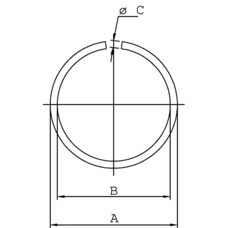 Snap ring external 25x2mm DIN7993 Kramp - 7993RW25
