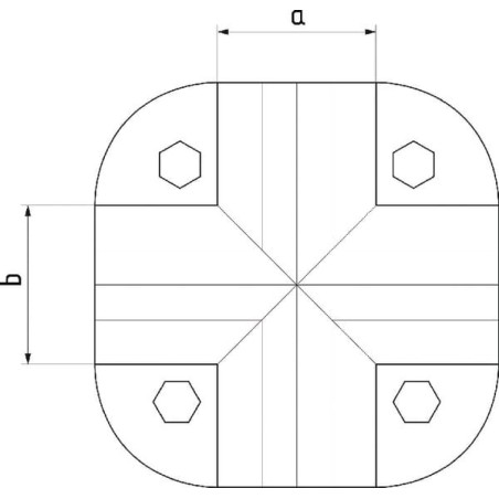 Cross clamp 2 inch x 2 inch - 80303022FA