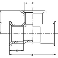 T piece 3 x 3/4 inch F - 8026201