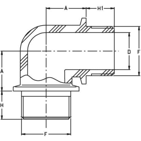 Elbow 90 stopni 2 inch M/M - 8020401