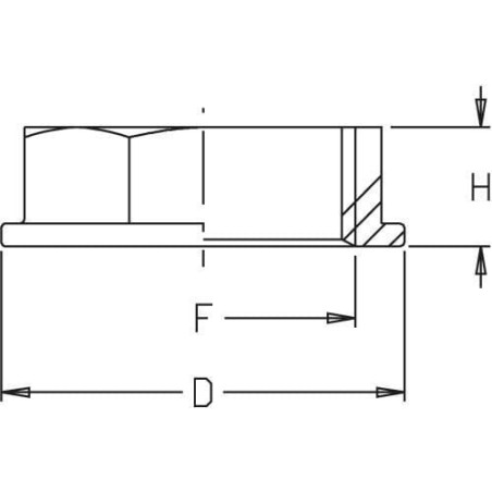 Überwurfmutter flach 1/2 Zoll - 8042151