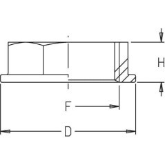 Swivel nut flat 1 inch - 8042251