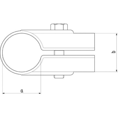 T-clamp 2 inch x 2 inch open - 80302022FA